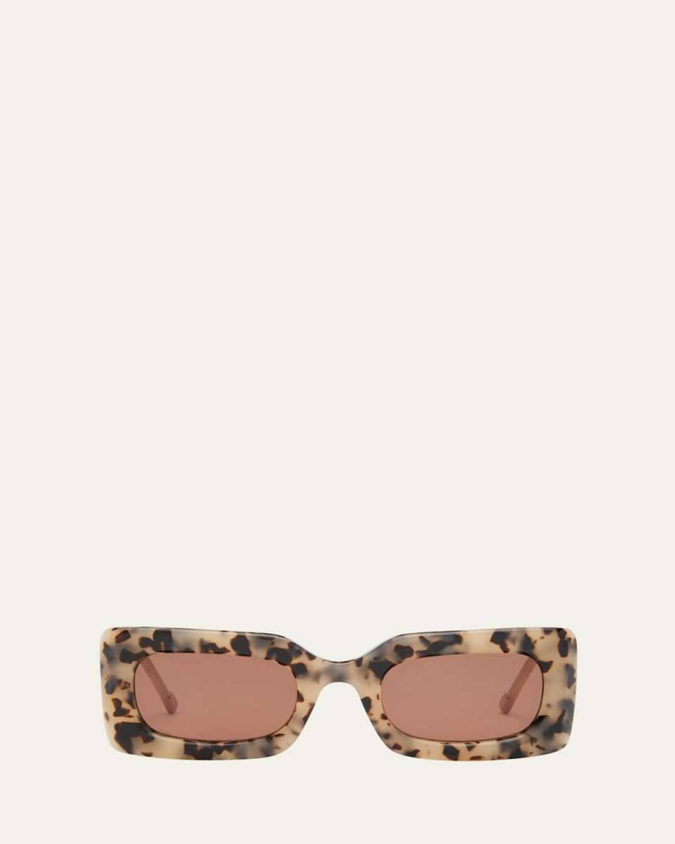 DAMNEDEST Tortoise Acetate Rectangle Sunglasses